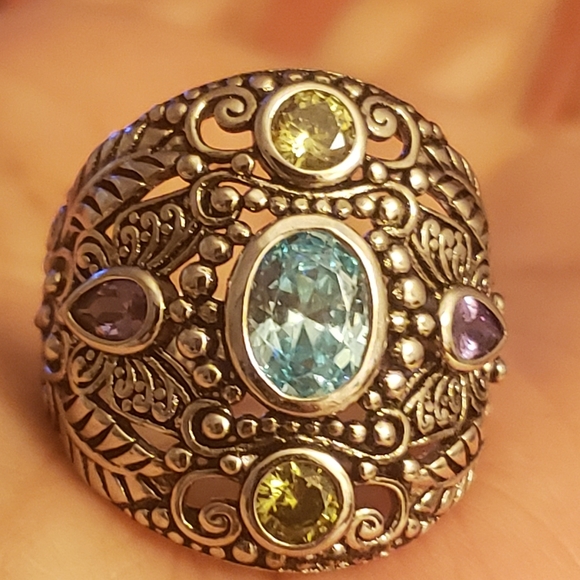 Jewelry - Sterling silver genuine stone ring